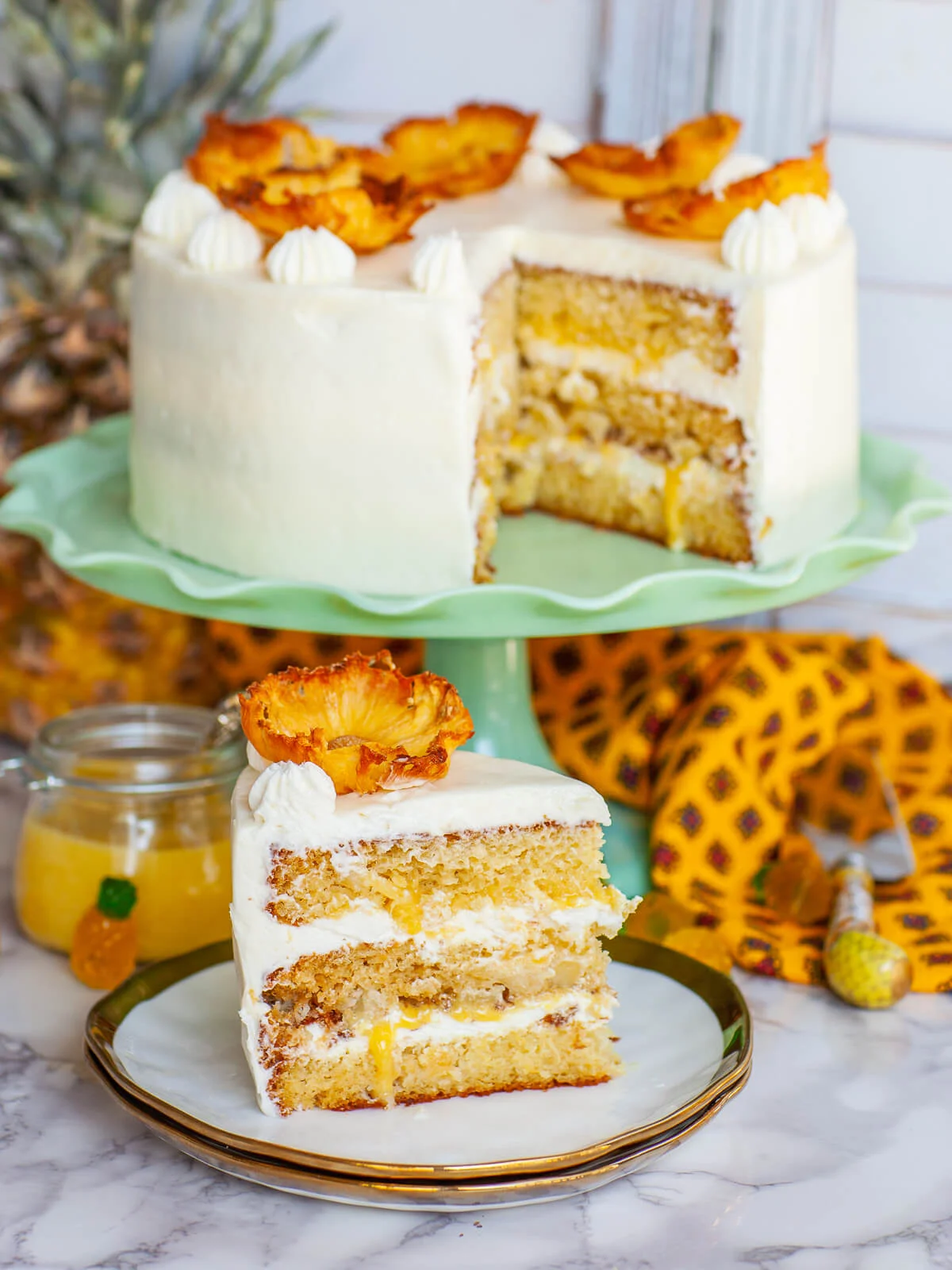Pineapple Cake with Pineapple Buttercream