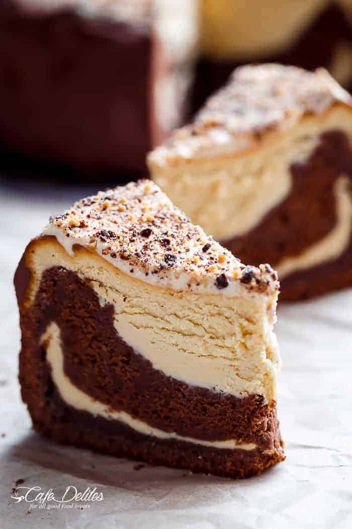 Chocolate peanut butter cheesecake cake