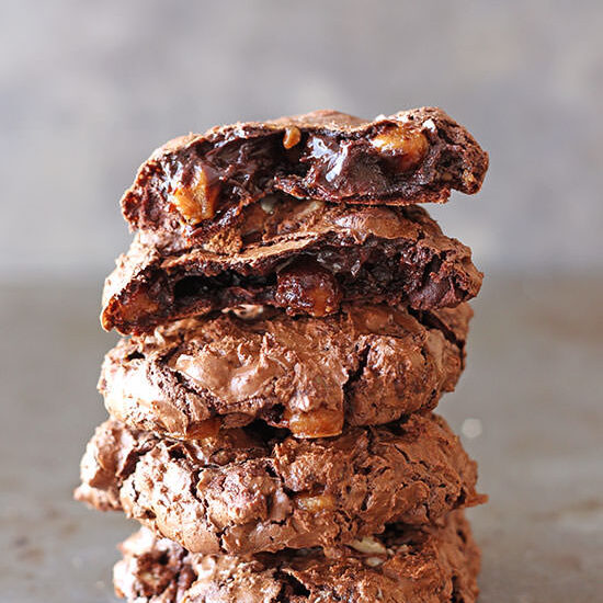 Chocolate Turtle Cookies