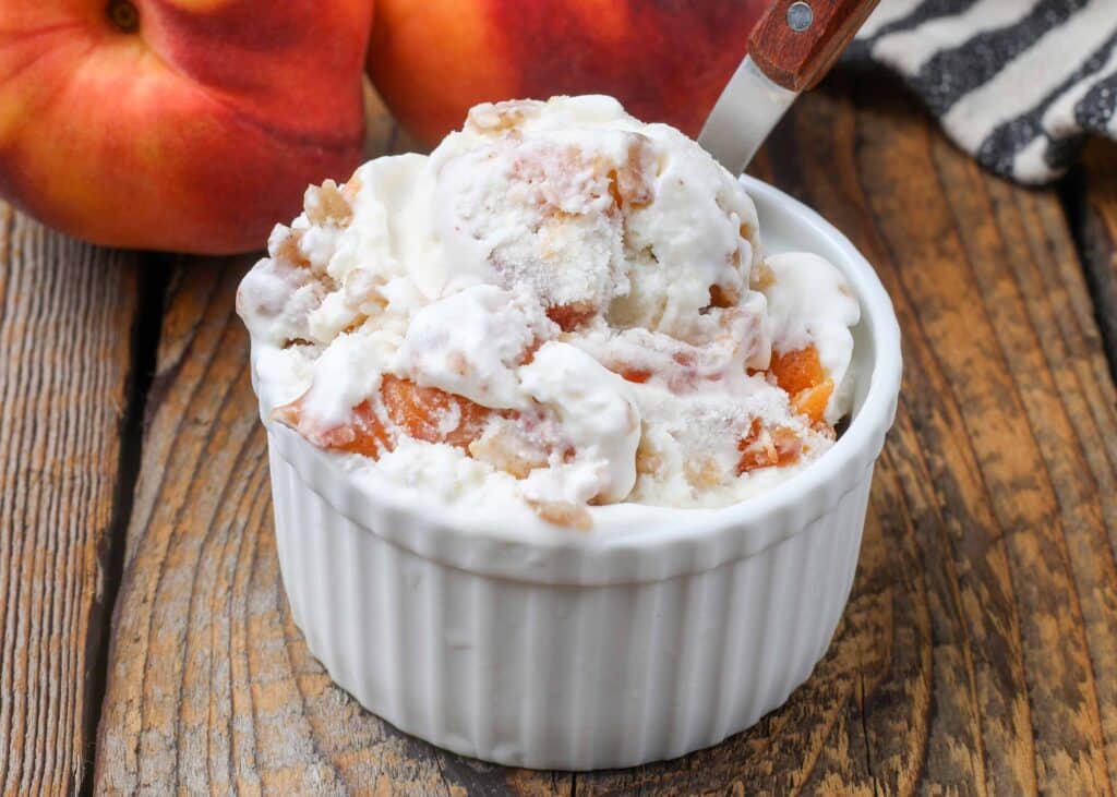 Peach Crisp Ice Cream