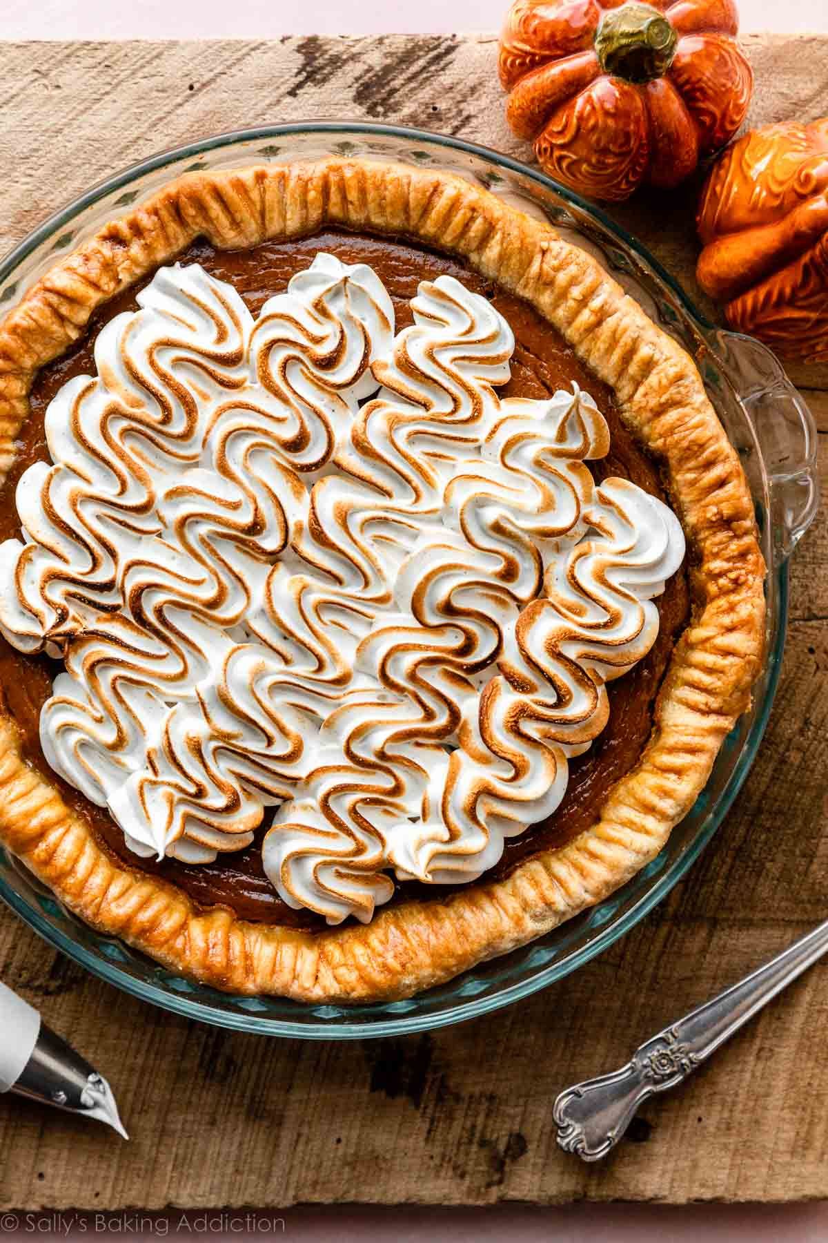 Spiced Chai Pumpkin Meringue Pie