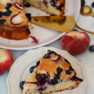Peach Blueberry Cake!